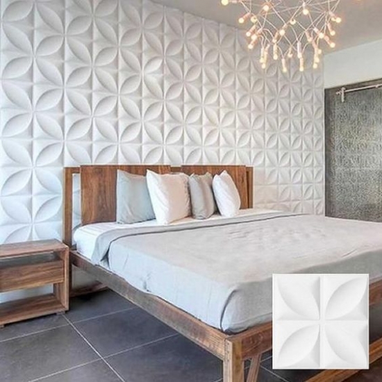 gạch 3d xi măng chiếc lá đơn